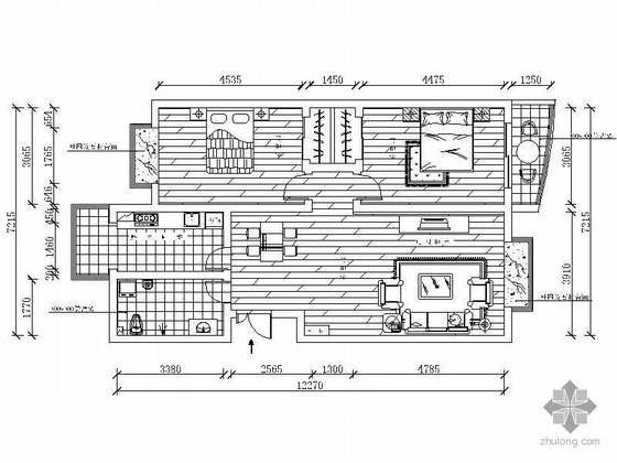 两居室公寓效果图资料下载-两居室设计方案（含效果图）