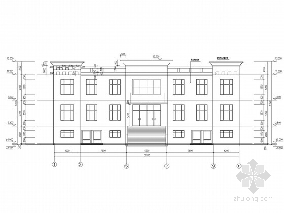 公司办公楼设计全套资料下载-钢城三层物流公司办公楼全套施工图(含建、结、空调、电、暖)