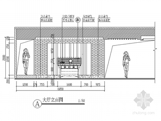 [四川]中式古香古韵特色茶楼室内装修施工图-中式古香古韵特色茶楼室内装修施工图立面图