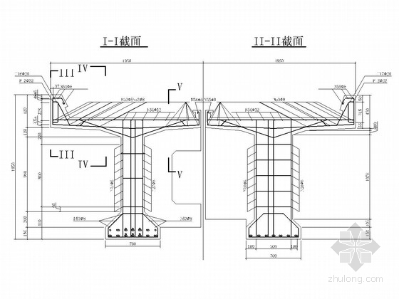 20人行钢筋吊桥设计图资料下载-120m道砟桥面钢筋混凝土T梁设计图（23页 附设计算例）