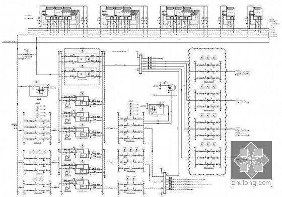 [江苏]410米商业综合体空调通风及防排烟设计图（含动力设计 暖通配电）-制冷系统原理图