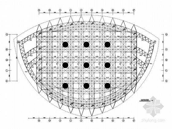 单层管桁架结构施工图资料下载-[黑龙江]双曲面管桁架结构大型体育场钢结构屋面结构施工图
