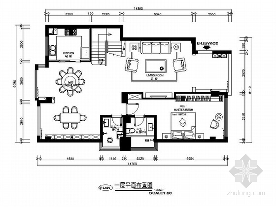 别墅三层设计图纸资料下载-[原创]大气干练欧式风格三层别墅CAD施工图（含效果图）