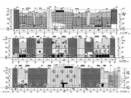 三层超市施工图资料下载-[北京]三层框架结构著名购物中心结构施工图（含详细建筑图）