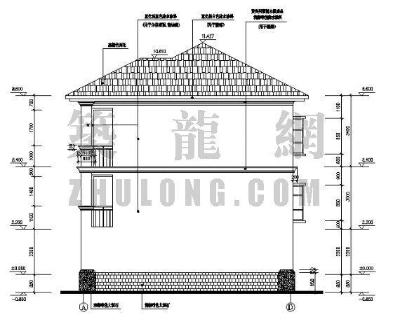 三层别墅建筑结构图-3
