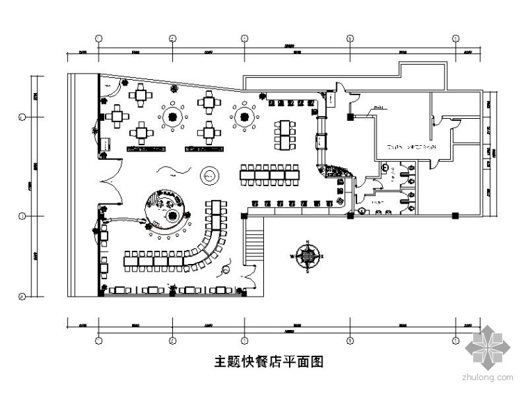 宁波主题餐厅cad资料下载-某主题特色餐厅施工图（含手绘）