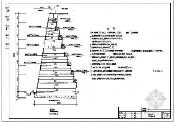 重力式挡土墙加高做法资料下载-某通用重力式挡土墙图