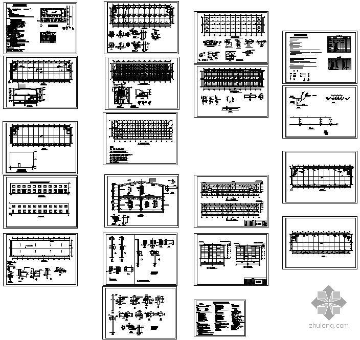 2层建筑图资料下载-某二层钢框架建筑结构图