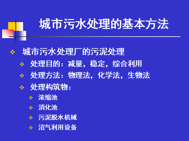 精品小区PPT资料下载-建筑给排水精品讲义-城市污水处理