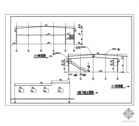 2层别墅钢结构施工图资料下载-8°区某2层组合结构别墅建筑及结构施工图