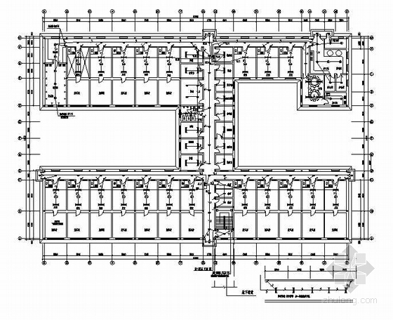 看守所建筑方案文本资料下载-某看守所电气平面图