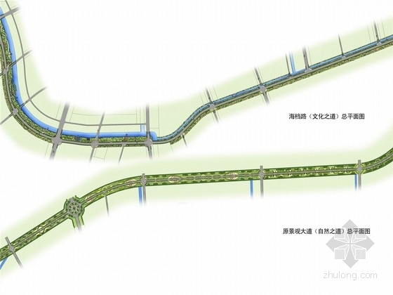 城市大道景观设计cad图资料下载-[唐山]生态国际旅游滨海大道景观设计方案