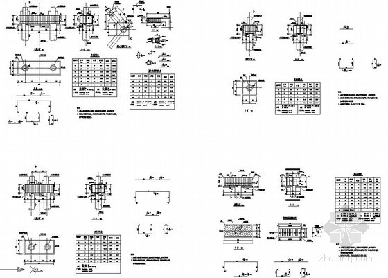 大体积墩柱模板设计图纸资料下载-钢柱人行天桥全套cad设计图纸