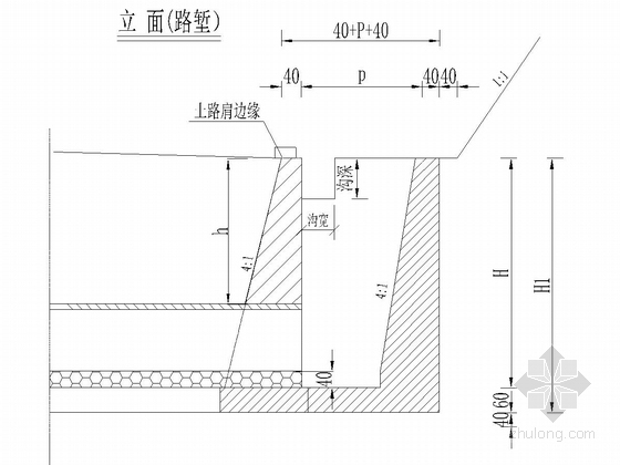 钢筋砼盖板暗涵设计通用图22张-进水口跌井一般构造图