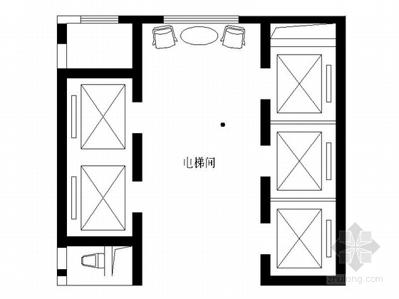 电梯间cad设计图资料下载-[成都]五星级豪华酒店电梯间装修施工图
