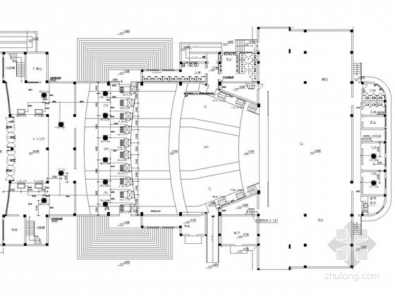 三层剧院VRV空调及通风排烟系统设计施工图-冷凝水平面图 