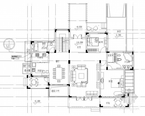 燃气壁挂炉采暖系统设计资料下载-别墅建筑燃气系统设计施工图