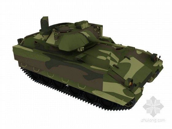 交通路障3d模型资料下载-新型坦克3D模型下载