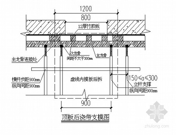 方钢龙骨支撑体系方案资料下载-[北京]高层办公楼模板施工方案（大钢模板、竹胶板模板）