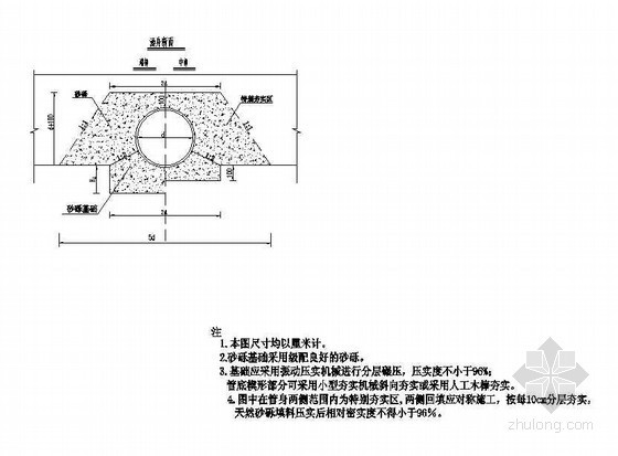 波纹管详图资料下载-钢波纹管涵基础节点详图设计