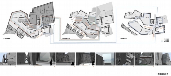 [重庆]现代风格2层纪念馆建筑设计方案文本-纪念馆分析图