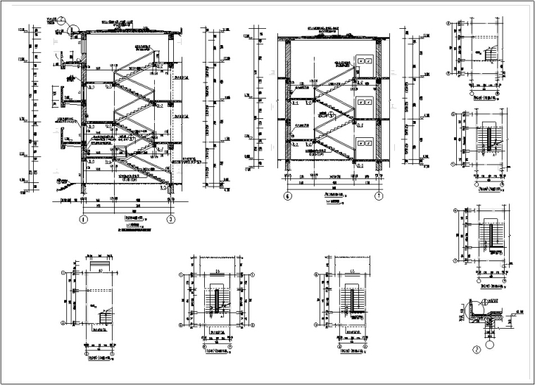 某多层美食城餐饮建筑设计方案施工图（方案CAD）-某多层美食城餐饮建筑设计5