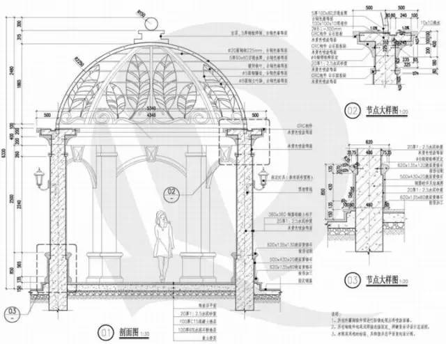 干货！恒大园林景观施工图标准（铺装、截水沟、景观亭、栈道）_60