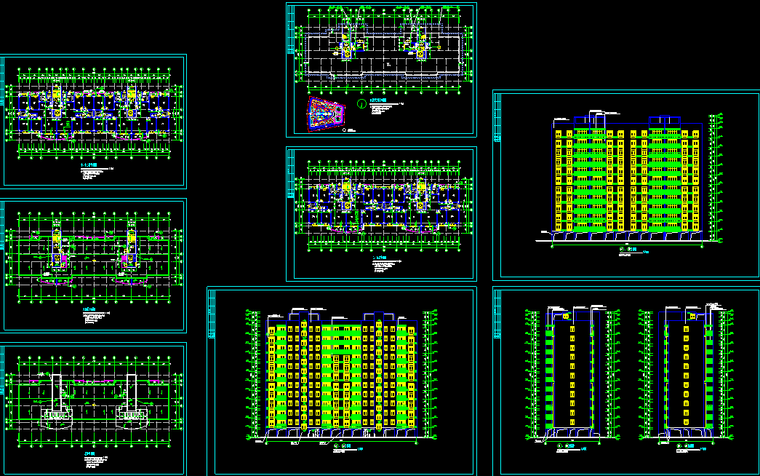 104套高层住宅建筑施工图合集-某高层6栋建筑施工图