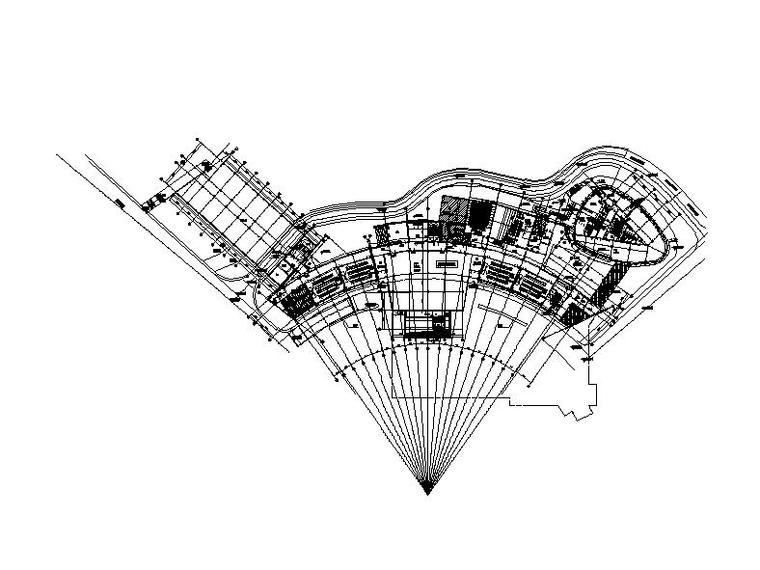 [浙江]高层L型涂料外墙信息办公中心建筑施工图-高层L型涂料外墙信息办公中心建筑首层平面图