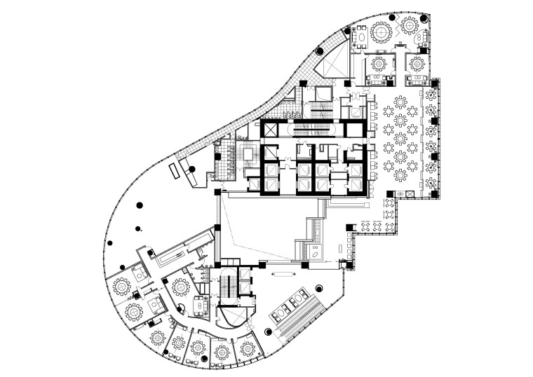 餐饮空间设计平面图资料下载-全套高级食府餐饮空间设计施工图（附效果图）