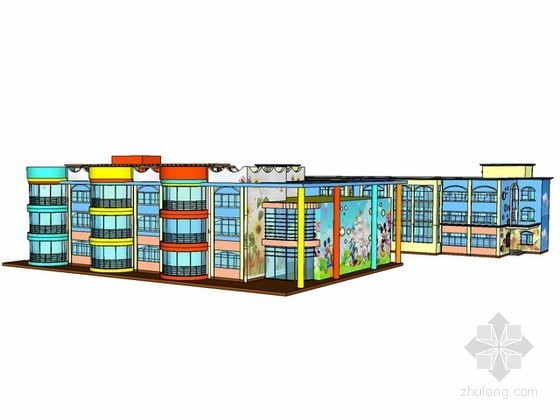 国家幼儿园建设标准资料下载-幼儿园sketchup模型下载