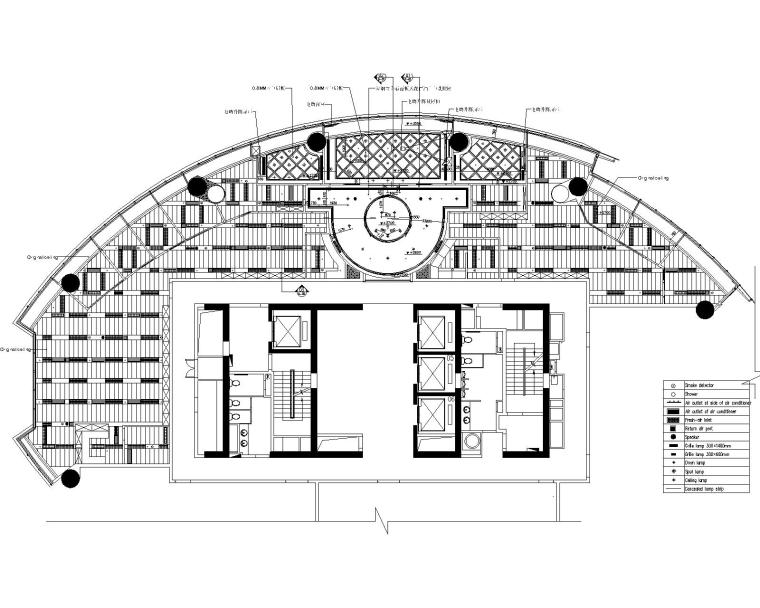 现代风格办公空间装修设计施工图+效果图-2天花布置图