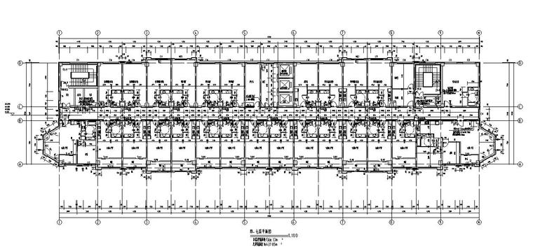 [宁夏]高层坡屋顶剪力墙结构老年公寓建筑施工图（含效果图）-高层坡屋顶剪力墙结构老年公寓建筑平面图