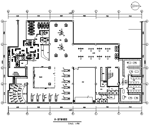 商业空间cad效果图资料下载-[聊城]健身房商业空间设计施工图（含效果图）