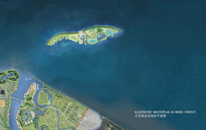 [海南]海岛滨水旅游度假目的地规划设计方案-总体规划平面图