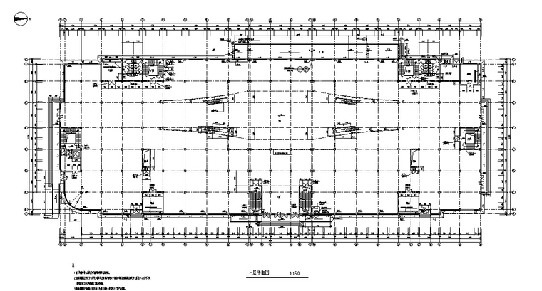 5套现代多层购物中心商业建筑设计施工图CAD-多层商场建筑设计平面图