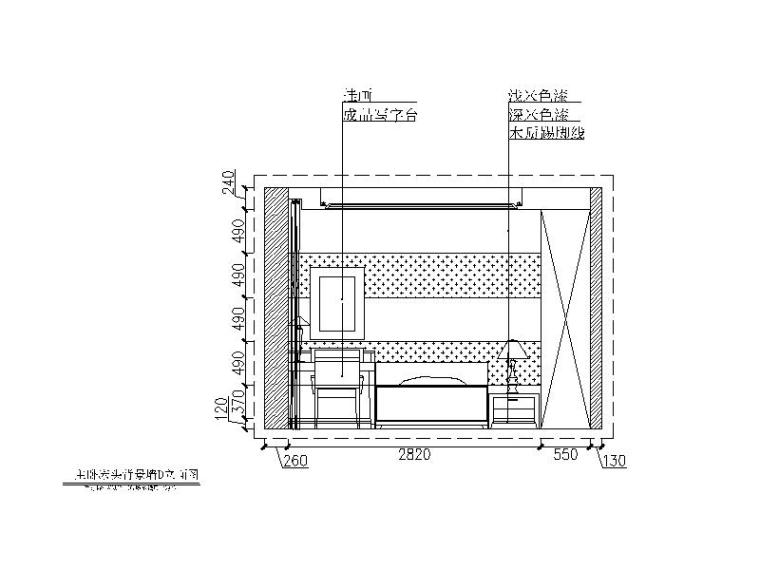 简约风格样板房CAD施工图（含效果图）立面图