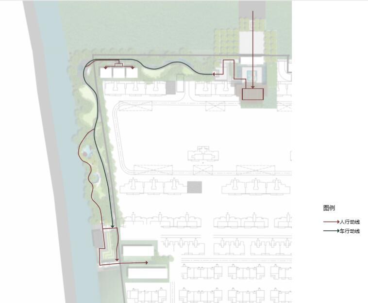 [浙江]台州北区椒江示范区居住大区景观概念方案（新中式，包容）-[浙江]台州北区椒江景观概念方案（新中式，包容）-C动线分析