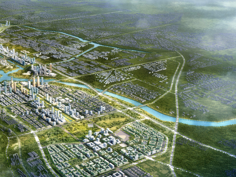 惠济区商业中心规划资料下载-[河南]郑州惠济区城市景观规划设计（滨水）