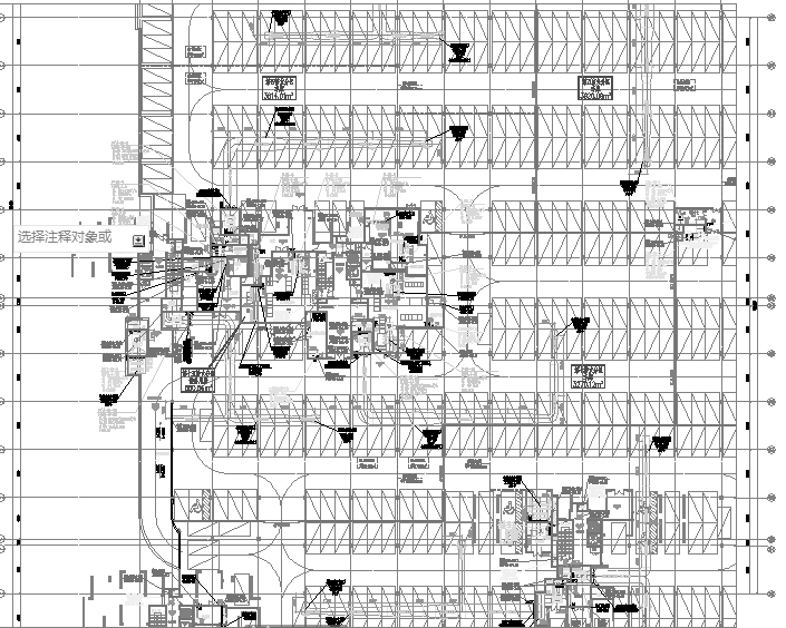 [广西]超高层商业住宅小区暖通系统设计施工图（34万平米89张）-地下室一层C区通风平面图.png