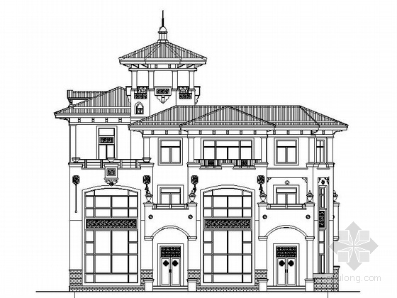 [合集]7套新农村自建房建筑施工图（含效果图）-7套新农村自建房建筑立面图