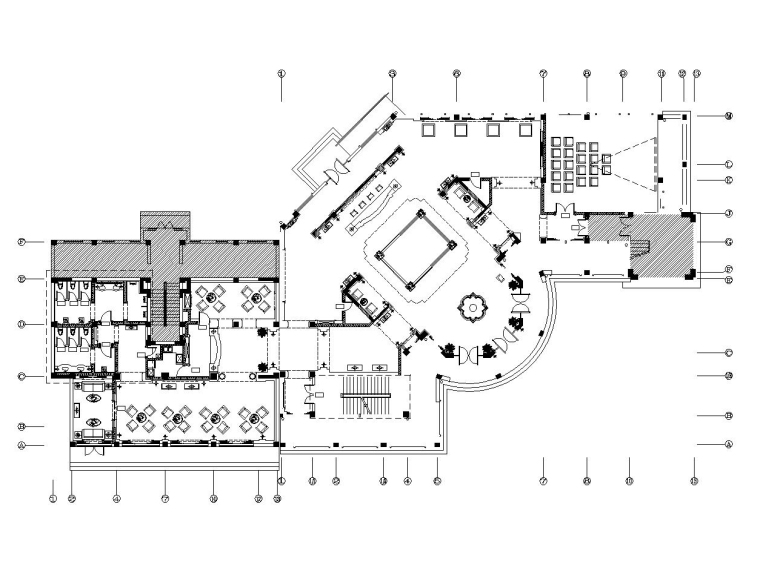 房地产营销展示中心资料下载-欧式风格大型房地产营销中心室内装修施工图（附效果图）