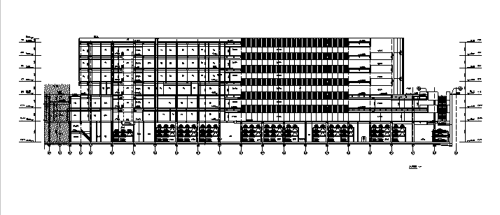 [重庆]知名地产商业综合体建筑施工图（含水暖电图纸）-知名地产商业综合体建筑剖面图