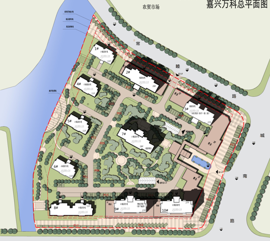 [浙江]知名地产海派文化风格居住区规划设计（含模型，施工图）-总平面图