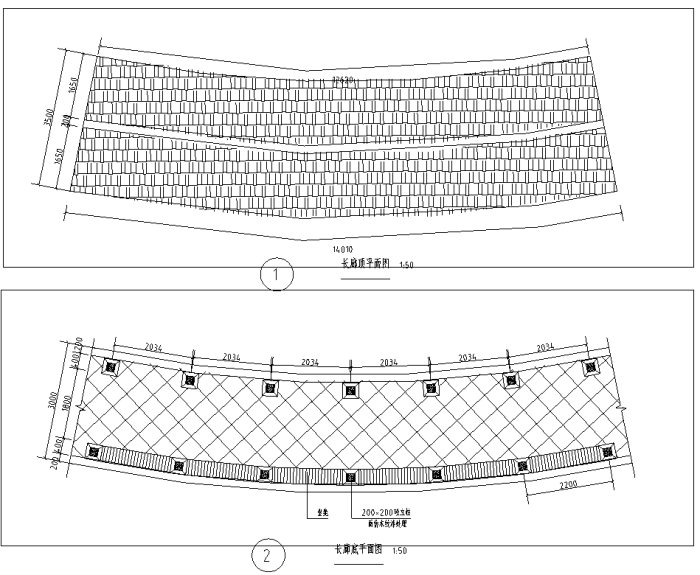 [天津]滨水高档居住区景观设计全套施工图（赠123张PDF施工图）-长廊设计详图