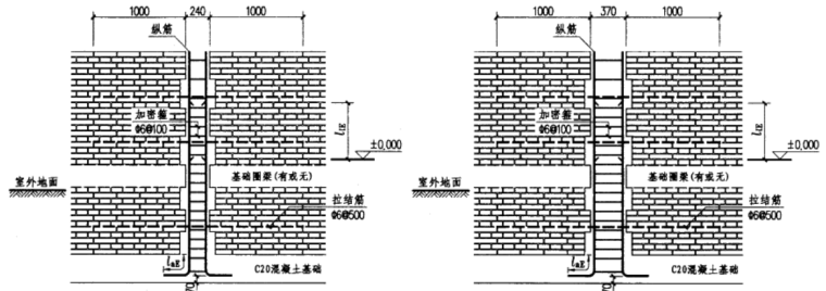 多层砖房钢筋混凝土构造柱抗震节点详图_2