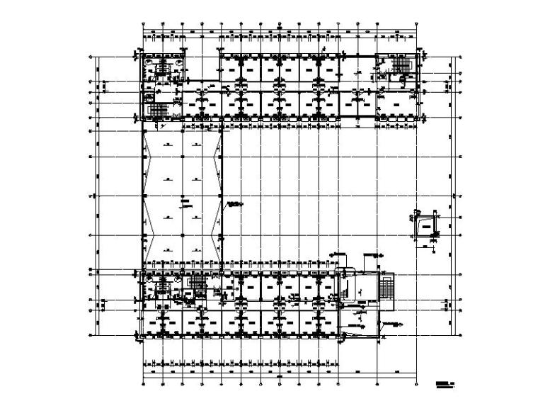 [江苏]五层玻璃幕墙高校行政办公楼建筑施工图-五层玻璃幕墙高校行政办公楼建筑