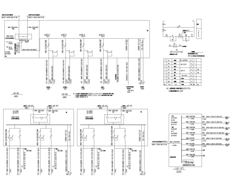 [浙江]初中校区建筑群全套电气施工图（含总图）-配电箱接线图