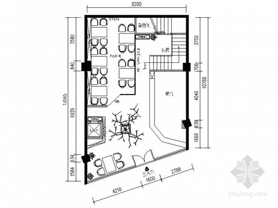 西餐厅餐饮空间设计效果图资料下载-[天津]知名设计公司餐饮空间设计施工图(含效果图)