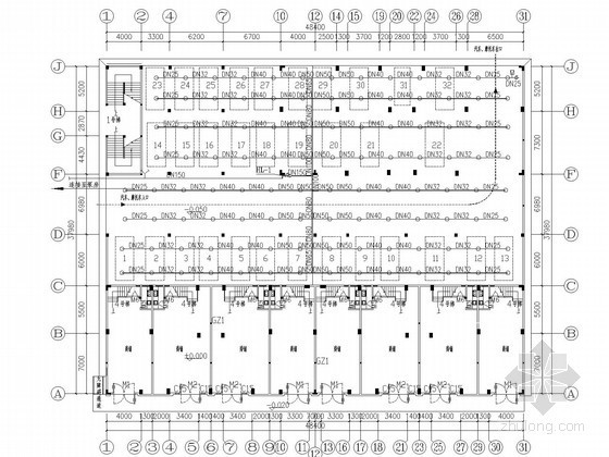 三层楼房图资料下载-[广东]商品住宅小区建筑给排水消防施工图